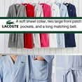 thumbnail image 4 of Lacoste Classic Pique 100% Cotton Bath Robe for Men & Women, One Size Fits Most, Sky, 4 of 8