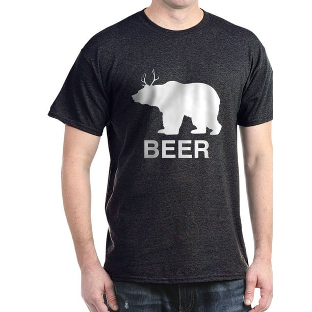 Beer Bear With Deer Antlers T Shirt 100 Cotton T Shirt Walmart Com