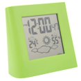 thumbnail image 3 of Dual Power Solar Battery Alarm Clock, Weather Forecast, Temperature, Humidity, Green, 3 of 4