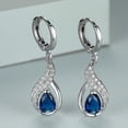 thumbnail image 3 of Pendientes gota de agua circonita diamante pendientes hebilla de oreja Mujer Lujo ligero versátil pequeña joyería, 3 of 6