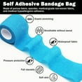 thumbnail image 3 of Self-Adhesive Stretchy Cohesive Wrap Bandage, 6 Pack 2" x 5 Yards Blue Athletic Tape for Ankle/Wrist Sports & Pet First Aid, 3 of 9
