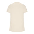 thumbnail image 5 of BLVB Summer Tops for Women 2024 Crew Neck Pleated Casual Work T Shirts Solid Color Loose Basic Tunic Tee Tops, 5 of 6