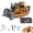 Bulldozer, variant on RC Excavator and Dump Truck Toy Set,2025 New 2.4ghz Remote Control Construction Vehicle Set,Alloy Material, with Cool Lights and Sounds