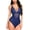 Blue, variant on Lingerie For Women Lace Bodysuit Snap Crotch One Piece Underwear(Black,XL)