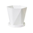 thumbnail image 4 of Hvmvliv Flower Pot Thickened Large Plastic Flower Pot for Balcony Household - 15.5x14.5cm Plant Planting Potted with Saucer and Drainage Holes White, 4 of 6