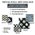 thumbnail image 4 of Designart "Motion Of Monochromatic Chevron I" Chevron Wall Art Set Of 5 - White Glam Living Room Metal Art Set, 4 of 6