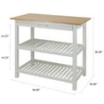 thumbnail image 3 of Casual Home Towel Rack Kitchen Islands with Storage, Hardwood White, 20 in, 3 of 7