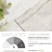 Curtainking Grommet Linen Curtains Light Filtering Drapes 50x84 inch for Living Room 2 Panels Beige