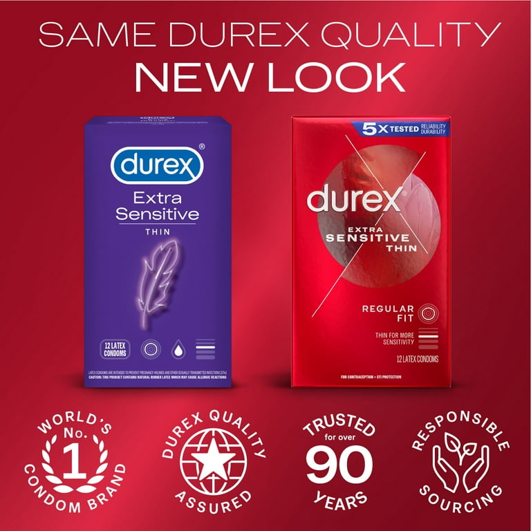 Durex Extra Sensitive Lubricated Ultra Thin Premium Condoms