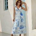 thumbnail image 2 of Beach Seashell Starfish King Size Sleeveless Dress Dresses Summer Women Dresses Clothing Woman Dresses Dress, 2 of 7