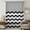 Black Gray, variant on Turquoise Chevron Sheer Curtains 45 Inches Long, Geometric Grey Wavy Striped White Light Filering Curtains, Breathable Simi Curtain Privacy Drapes for Kitchen Bathroom Small Window Treatment