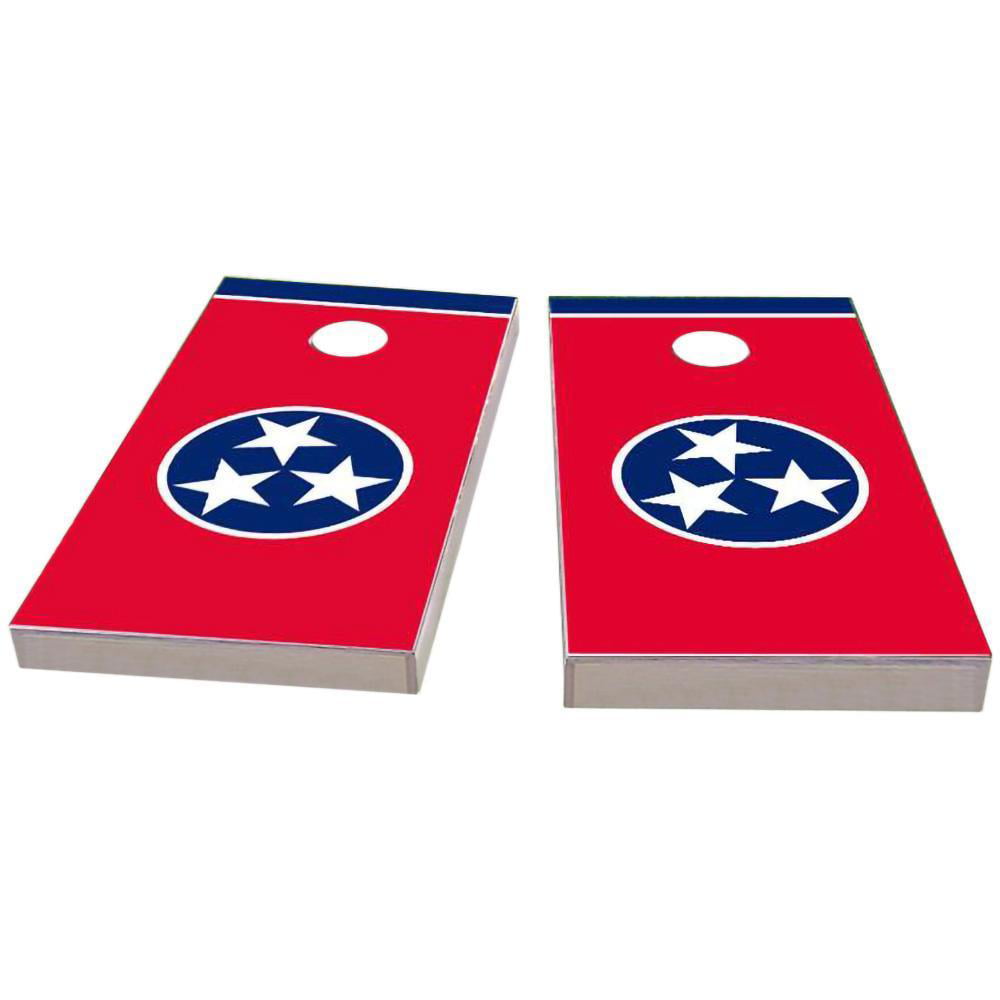 Tennessee State Flag Distressed Wood Vintage Cornhole Board Decal Wrap Wraps 