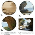 thumbnail image 3 of Designart "Rocky Archways Rocky Beach painting III" Nautical & Beach Floater Framed Canvas Print, 3 of 7
