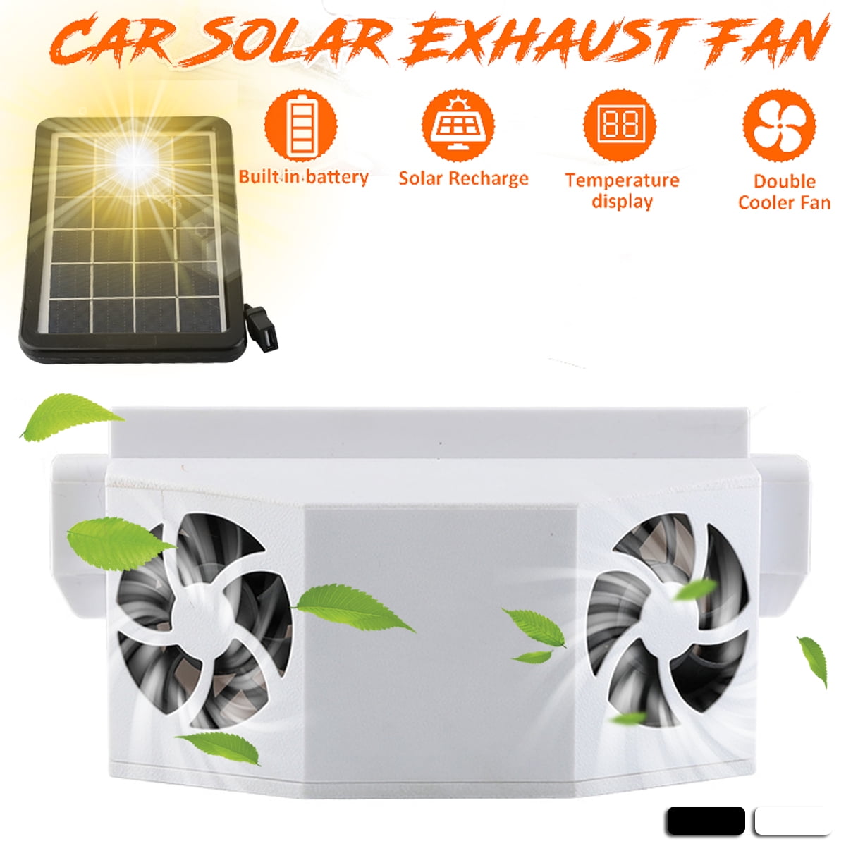 Solar Powered Car Auto Truck Vehicle Solar Ventilation Fan Cooler