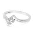thumbnail image 3 of 10K White Gold Diamond Leaf Ring, 3 of 6