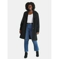 thumbnail image 2 of Time and Tru Women's and Women's Plus Faux Wool Boyfriend Coat, Sizes XS-2X, 2 of 6