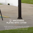 thumbnail image 5 of Sunjoy Diego 10x10 ft. Outdoor Patio Brown Steel Classic Frame Pergola with Retractable White Canopy Shade for Backyard, Garden Activities, 5 of 10