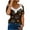 Brown, variant on Babysbule Womens Tops Plant Print Women's Casual Off The Shoulder Lace Regular Fit Short Sleeve Tops V-Neck Shirt Tops Outfit