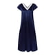 thumbnail image 5 of ICHUANYI ClearanceWomens Short Sleeve V Neck Homewear Pajamas Long Dress Nightgowns Sleepwear(Navy, M) ICHUANYI WER20232080502073, 5 of 7
