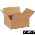 thumbnail image 2 of The Packaging Wholesalers Corrugated Kraft Box 14" x 12" x 06" - 25/Bundle 500/Bale BS141206MD, 2 of 2