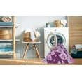 thumbnail image 2 of Ahgly Tapis Rond Lavable en Machine Intérieur Transitionnel Fleur Rose, 7 Pieds Rond, 2 of 7