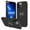 Black, variant on For Apple iPhone 14 (6.1") Hybrid Military Grade with Flat Metal Ring Stand 360° Rotation Kickstand Hard PC Back Slim Fit Phone Case Cover by Xpression - Purple