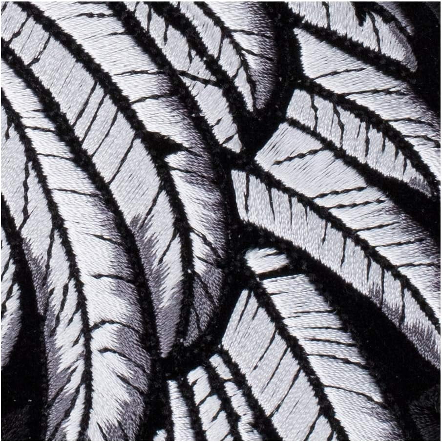 Split White Embroidered Angel Wings Patch, Large Size