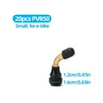 thumbnail image 2 of 20 Pcs PVR50 45 Degree Angled Tubeless Tire Brass Valve Stem Snap-in Base Rubber Angled Snap-in Rubber Base, 2 of 11