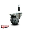 thumbnail image 2 of 3 Inch Thermo Rubber Swivel 7/8 Inch Expanding Stem Caster Total Lock Brake, 2 of 2