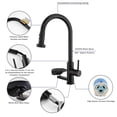 thumbnail image 6 of 3-in-1 High-Arc Kitchen Faucet with Press-Type Glass Rinser, Pull-out Sprayer, Matte Black Finish, Stainless Steel & ABS Construction, for Modern Sink, 6 of 10