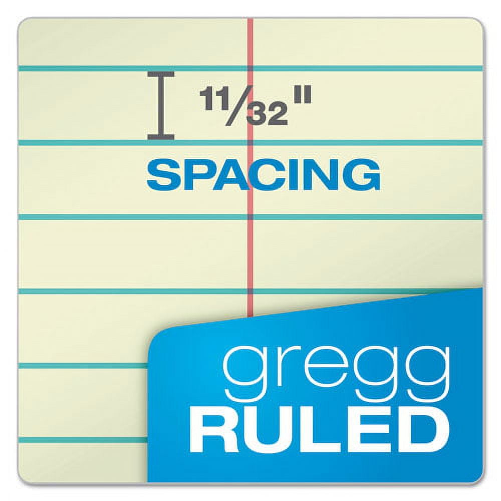 Steno Pads, Gregg Rule, Green Cover, 80 Green-Tint 6 X 9 Sheets, 6/pack | Bundle of 10 Packs
