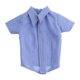 thumbnail image 2 of 1/6 a escala niña de manga corta muñeca camisa de verano hechas a mano clásica mini muñeca tops casuales para figura femenina a escala de 12 pulgadas Azul, 2 of 9