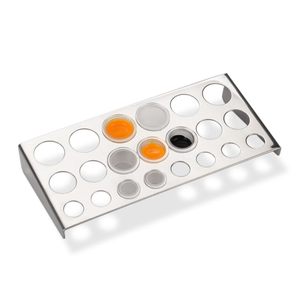 Tapa de tintas Soporte Soporte Soporte de acero inoxidable Pigmento Contenedores Soporte Soporte Soporte de rack Skin Herramienta de belleza Cosmetic Supplies 21 Agujeros Inevent CE001205-00