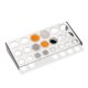 thumbnail image 1 of Tapa de tintas Soporte Soporte Soporte de acero inoxidable Pigmento Contenedores Soporte Soporte Soporte de rack Skin Herramienta de belleza Cosmetic Supplies 21 Agujeros Inevent CE001205-00, 1 of 7