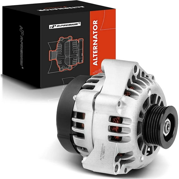 A-Premium Alternator Compatible with Chevrolet Blazer 1998 1999 2000, S10, Astro & GMC Jimmy 1998-2000, Sonoma, Safari & Isuzu Hombre & Oldsmobile Bravada, 4.3L, 12V 105Amp Clockwise 6-Groove Pulley