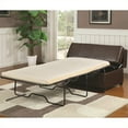 thumbnail image 2 of Coaster Faux Leather Sleeper Ottoman in Dark Brown, 2 of 8