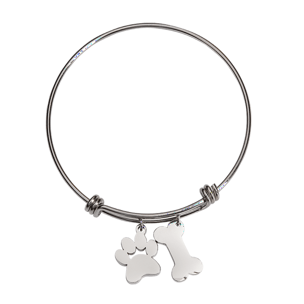 Collar para Mujer con Dije de Huella de Perro LuckyLy Acero Inoxidable Modelo Canny Plateado UNITALLA