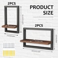 thumbnail image 3 of Floating Shelves for Wall,4PCS Rustic Floating Shelf Decorative Storage Shelving with Frame,Wall Mounted Hanging Floating Shelves for Living Room,Kitchen Storage, 3 of 8