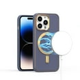 thumbnail image 2 of For Apple iPhone 15 (6.1") Ultimate PU Leather Hybrid with MagSafe Compatible Bumper Gold Frame Protection Cover ,Xpm Phone Case [ Lavender ], 2 of 6