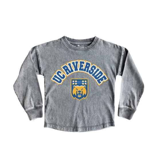 Girls Youth Gameday Couture Gray UC Riverside Highlanders Faded Wash Pullover Top