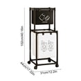 thumbnail image 3 of FEOLGEHLY Multifunctional Shelf 2-Tier All-in-One Organizer with Wheels, Space Saving Laundry Basket & Storage Rack for Bathroom, Bedroom, Kitchen, Black, 3 of 6
