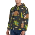 thumbnail image 3 of Fotbe Men's Hoodie with Funny Sloths In The Forest Pattern - Kangaroo Pocket Pullover Hooded Sweatshirt, Perfect for Daily Wear, Travel, and Home-Large, 3 of 7