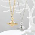 thumbnail image 3 of 2 collares de Saturno para mujer, circonitas cúbicas, colgante de collar de Saturno, joyería de cristal, regalo en el día de San Valentín, cumpleaños, aniversario, día de la madre, 3 of 5