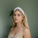 thumbnail image 2 of Diadema de lentejuelas para mujeres, bandas de cabello anudadas de arcoíris, accesorios brillantes, diademas para niñas, blanca, 2 of 7