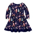 thumbnail image 2 of Millie Loves Lily Girls Navy Holiday Nutcracker Dress Long Sleeve, Toddler, Size 2T, 2 of 5