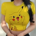 thumbnail image 1 of Camiseta Kawaii Y2k para mujer, Top de Anime, camiseta Sexy de Pokémon, moda Harajuku, ropa de Pikachu, Tops cortos de Pikachu qym unisex, 1 of 2