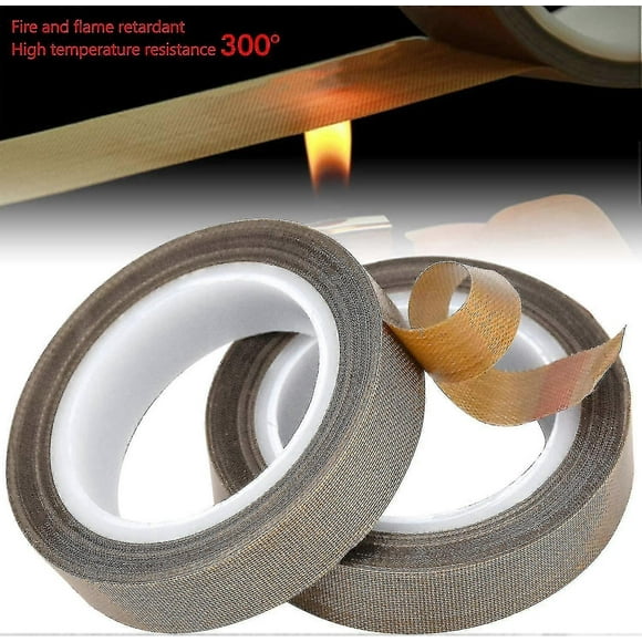 2 Roll Ptfe Duct Tape, Teflon Tape, High Temperature Tape, -100 - +260 Ptfe Coated Glass Cloth Duct Tape, (13mm X 10m + 13mm X 10m)
