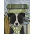 thumbnail image 2 of Fab Funky 12x14 Gold Ornate Wood Framed with Double Matting Museum Art Print Titled - Border Collie, Black and White, Surf Shack, 2 of 4