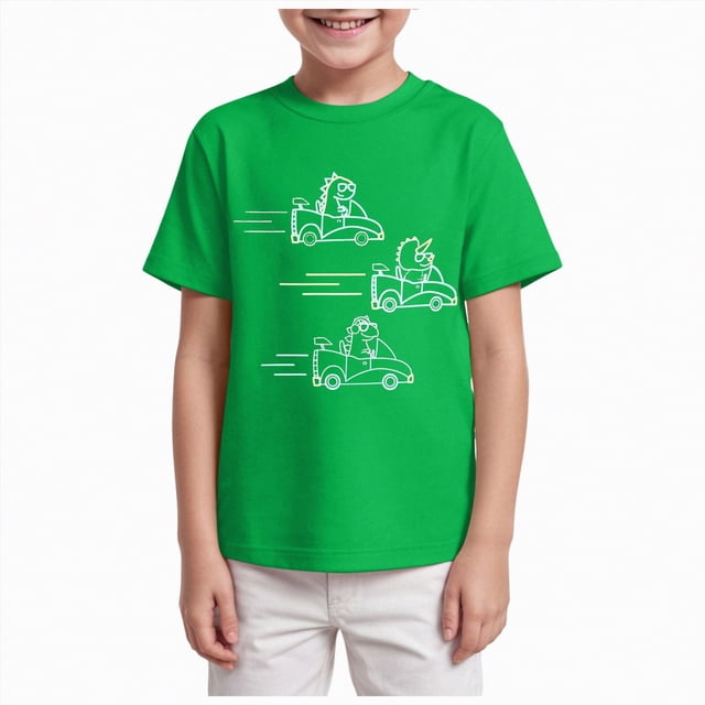 gdxvjhbj Chandail de Compression Garçons Garçons T-Shirt à Manches Courtes T-Shirts pour Enfants Hauts à Col Rond Chandails de Base Taille 9-10 (Vert, 9-10 Ans)