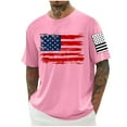 thumbnail image 2 of CFLVAEK American Flag Shirts Men Big and Tall 4th of July Tshirts Casual Short Sleeve Summer T Shirts Loose Crewneck Independence Day Patriotic Tops M, 2 of 6